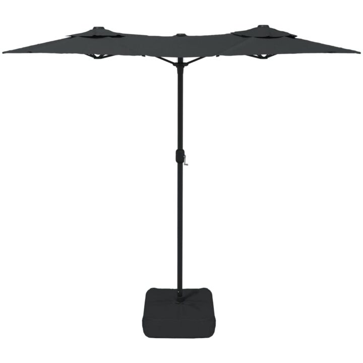 Trädgårdsparasoll dubbelt antracit 316x240 cm vidaXL – bild 4