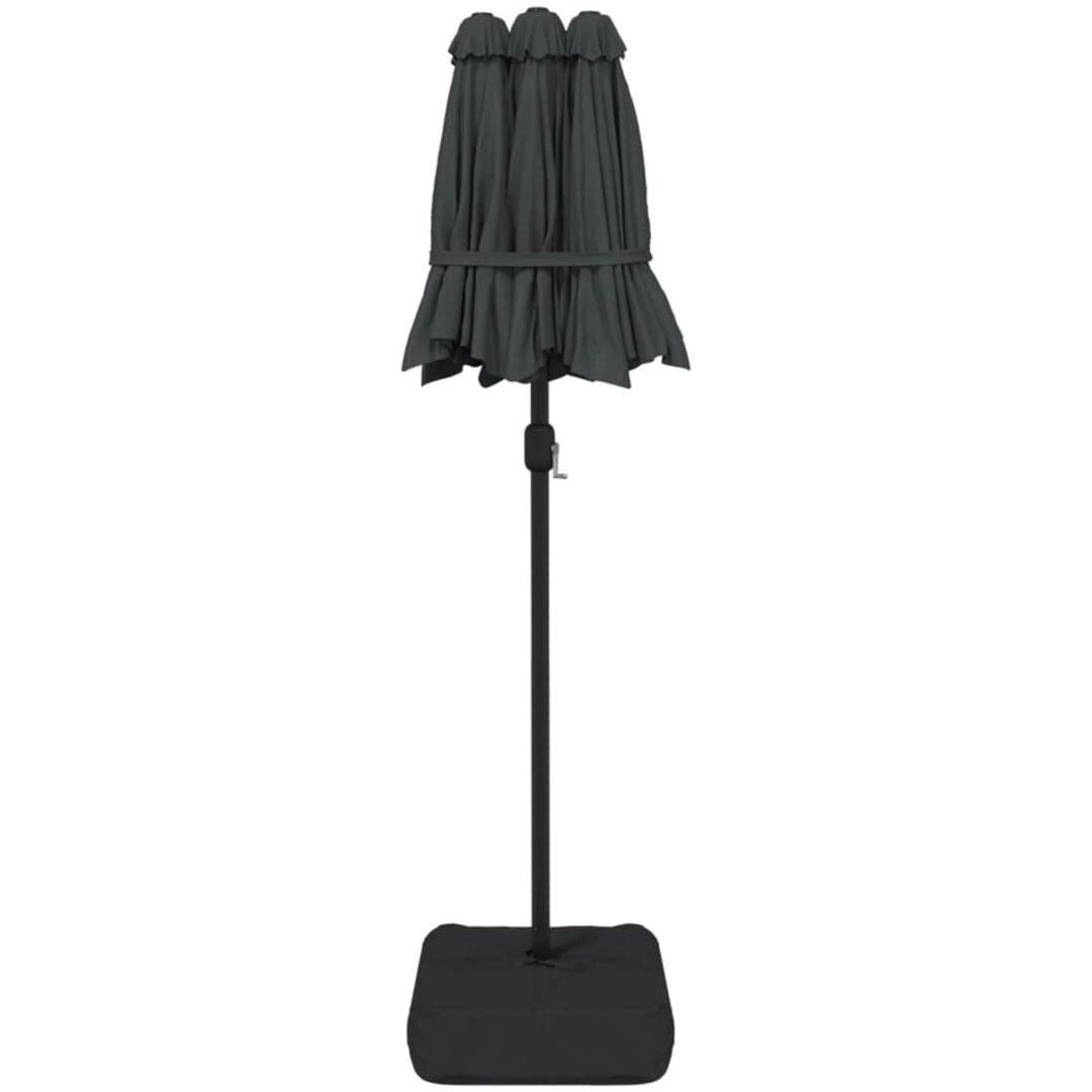 Trädgårdsparasoll dubbelt antracit 316x240 cm vidaXL – bild 5