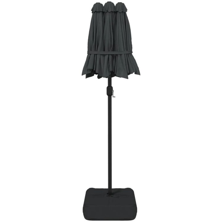 Trädgårdsparasoll dubbelt antracit 316x240 cm vidaXL – bild 5