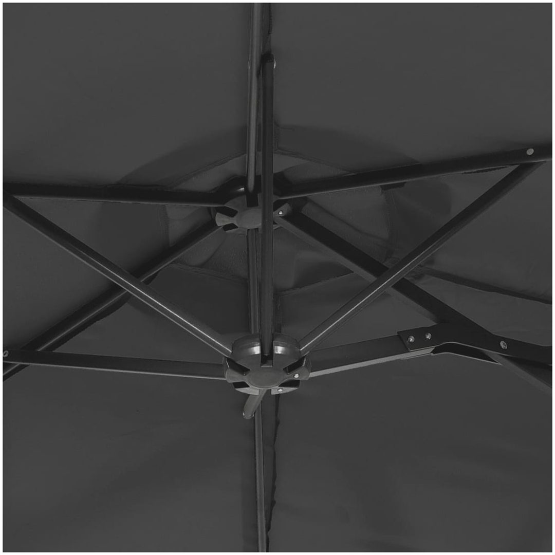 Trädgårdsparasoll dubbelt antracit 316x240 cm vidaXL – bild 6