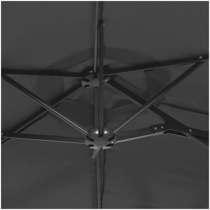 Trädgårdsparasoll dubbelt antracit 316x240 cm vidaXL – bild 6