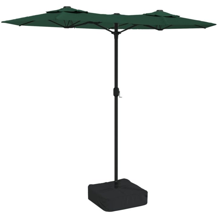 Trädgårdsparasoll dubbelt grön 316x240 cm vidaXL – bild 2