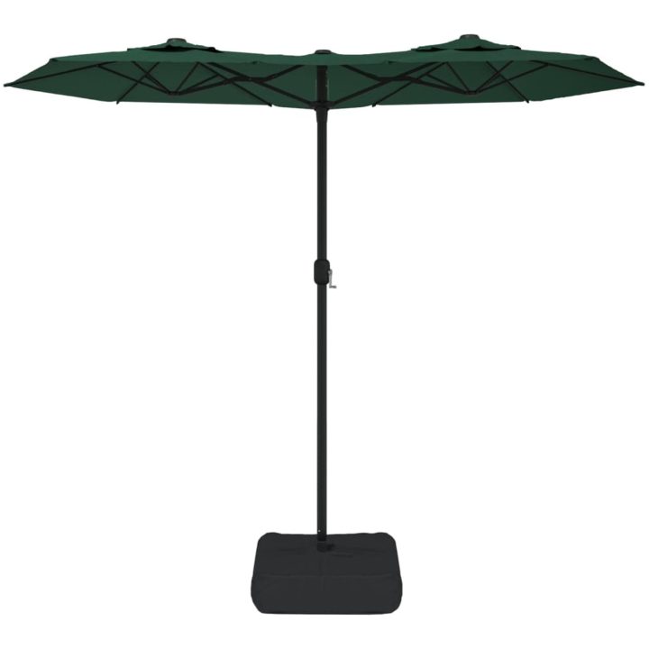 Trädgårdsparasoll dubbelt grön 316x240 cm vidaXL – bild 3