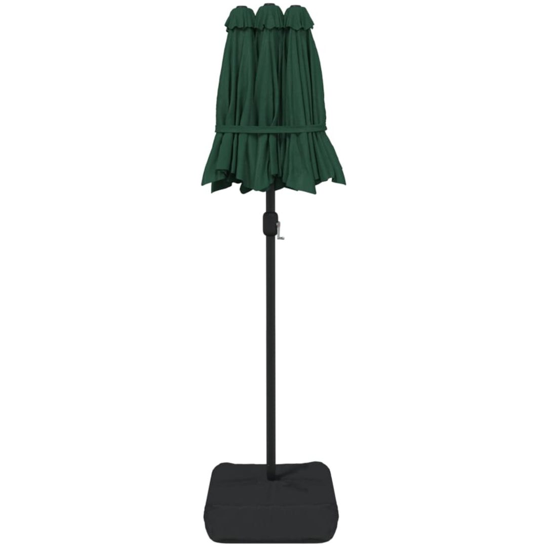 Trädgårdsparasoll dubbelt grön 316x240 cm vidaXL – bild 5