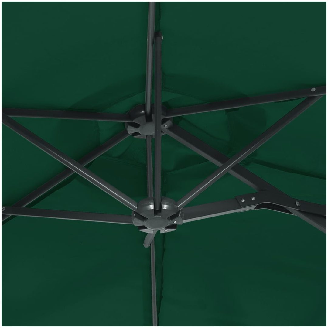 Trädgårdsparasoll dubbelt grön 316x240 cm vidaXL – bild 6