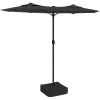 Trädgårdsparasoll dubbelt med LEDs antracit 316x240 cm vidaXL – miniatyr 2