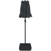 Trädgårdsparasoll dubbelt med LEDs antracit 316x240 cm vidaXL – miniatyr 7