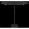 Trädgårdsparasoll dubbelt med LEDs svart 316x240 cm vidaXL – miniatyr 6