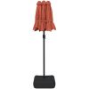 Trädgårdsparasoll dubbelt med LEDs terrakotta 316x240 cm vidaXL – miniatyr 7