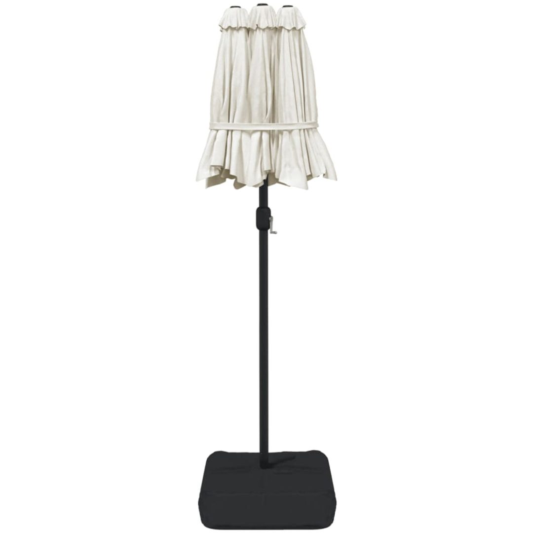 Trädgårdsparasoll dubbelt sandvit 316x240 cm vidaXL – bild 5