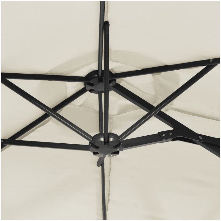 Trädgårdsparasoll dubbelt sandvit 316x240 cm vidaXL – bild 6