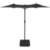 Trädgårdsparasoll dubbelt svart 316x240 cm vidaXL – miniatyr 4