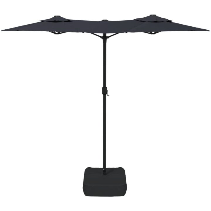 Trädgårdsparasoll dubbelt svart 316x240 cm vidaXL – bild 4