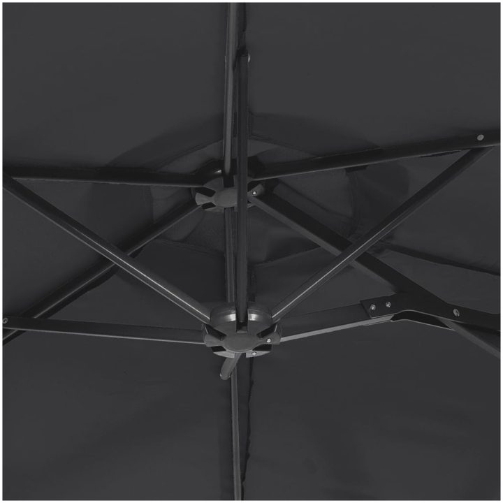 Trädgårdsparasoll dubbelt svart 316x240 cm vidaXL – bild 6