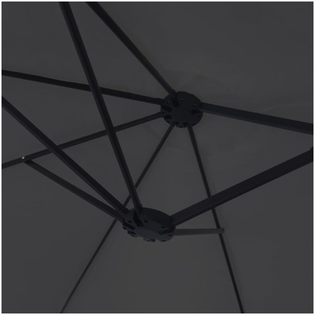 Trädgårdsparasoll dubbelt svart 449x245 cm vidaXL – bild 6
