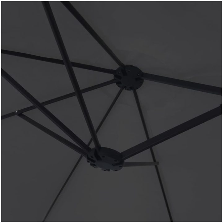 Trädgårdsparasoll dubbelt svart 449x245 cm vidaXL – bild 6