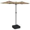Trädgårdsparasoll dubbelt taupe 316x240 cm vidaXL – miniatyr 2