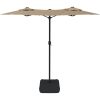 Trädgårdsparasoll dubbelt taupe 316x240 cm vidaXL – miniatyr 4