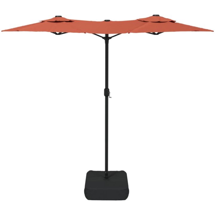 Trädgårdsparasoll dubbelt terrakotta 316x240 cm vidaXL – bild 4