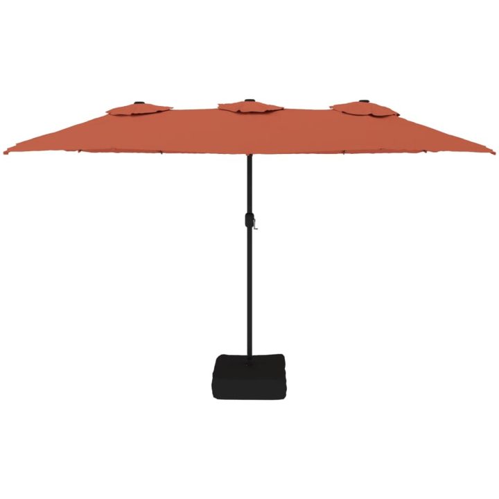 Trädgårdsparasoll dubbelt terrakotta 449x245 cm vidaXL – bild 3