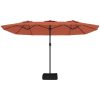 Trädgårdsparasoll dubbelt terrakotta 449x245 cm vidaXL – miniatyr 4
