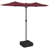 Trädgårdsparasoll dubbelt vinröd 316x240 cm vidaXL – miniatyr 2