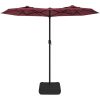 Trädgårdsparasoll dubbelt vinröd 316x240 cm vidaXL – miniatyr 3