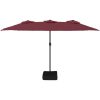 Trädgårdsparasoll dubbelt vinröd 449x245 cm vidaXL – miniatyr 3