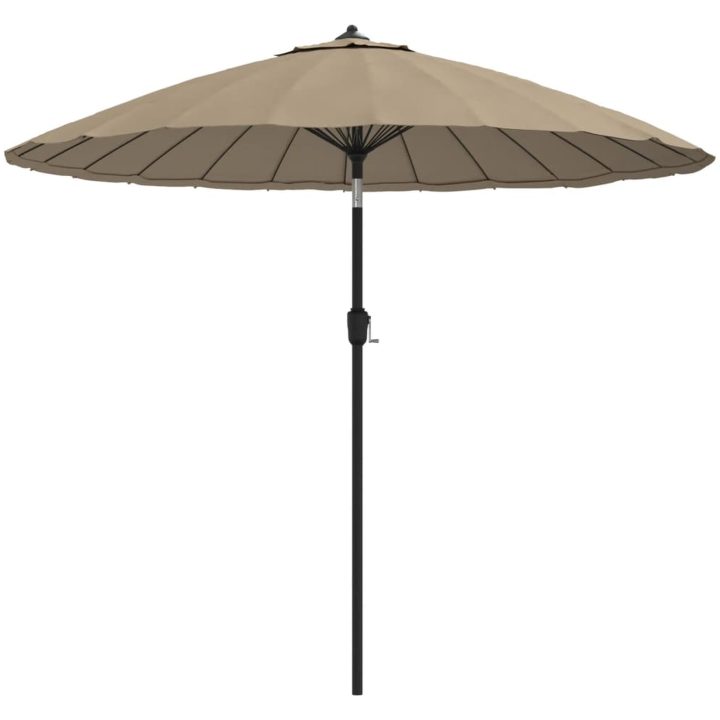 Trädgårdsparasoll med aluminiumstång 270 cm taupe vidaXL – bild 2