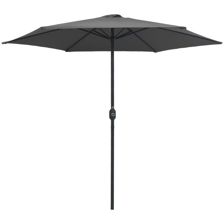 Trädgårdsparasoll med aluminiumstång 270x246 cm antracit vidaXL – bild 2