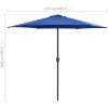 Trädgårdsparasoll med aluminiumstång 270x246 cm azurblå vidaXL – miniatyr 7