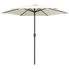 Trädgårdsparasoll med aluminiumstång 270x246 cm sandvit vidaXL – miniatyr 2