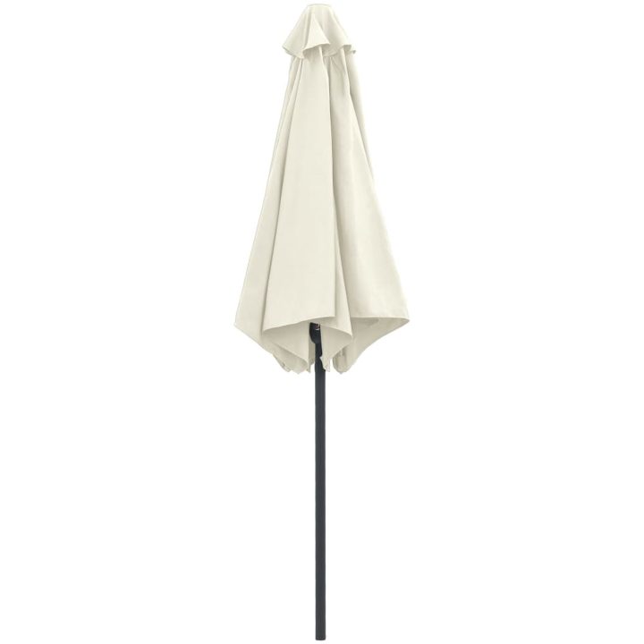 Trädgårdsparasoll med aluminiumstång 270x246 cm sandvit vidaXL – bild 4