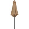 Trädgårdsparasoll med aluminiumstång 270x246 cm taupe vidaXL – miniatyr 4