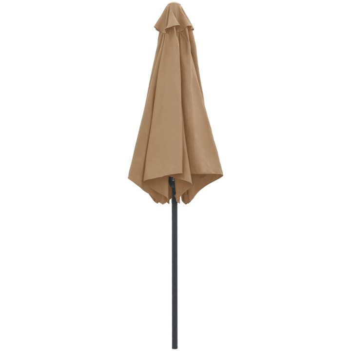 Trädgårdsparasoll med aluminiumstång 270x246 cm taupe vidaXL – bild 4