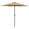 Trädgårdsparasoll med aluminiumstång 270x246 cm taupe vidaXL – miniatyr 1