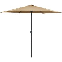 Trädgårdsparasoll med aluminiumstång 270x246 cm taupe vidaXL