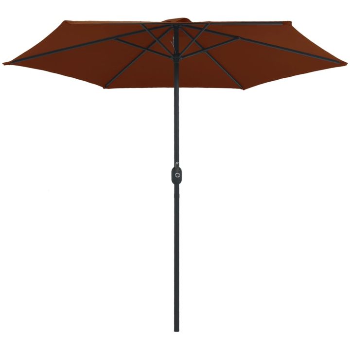 Trädgårdsparasoll med aluminiumstång 270x246 cm terrakotta vidaXL – bild 3