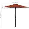 Trädgårdsparasoll med aluminiumstång 270x246 cm terrakotta vidaXL – miniatyr 7