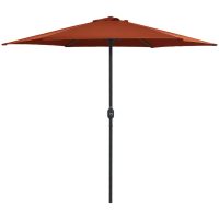 Trädgårdsparasoll med aluminiumstång 270x246 cm terrakotta vidaXL