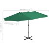 Trädgårdsparasoll med aluminiumstång 460x270 cm grön vidaXL – miniatyr 8
