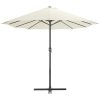 Trädgårdsparasoll med aluminiumstång 460x270 cm sand vidaXL – miniatyr 2