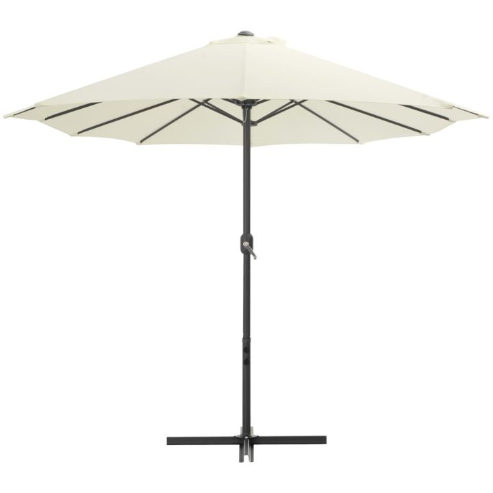 Trädgårdsparasoll med aluminiumstång 460x270 cm sand vidaXL – bild 2