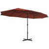 Trädgårdsparasoll med aluminiumstång 460x270 cm terrakotta vidaXL – miniatyr 4