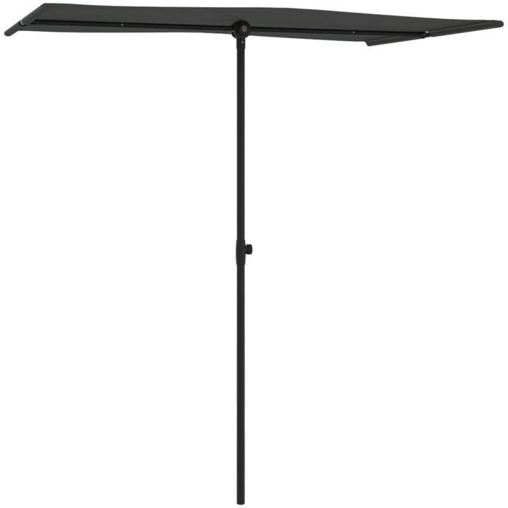 Trädgårdsparasoll med aluminiumstång antracit vidaXL 180 x 110 cm – bild 3