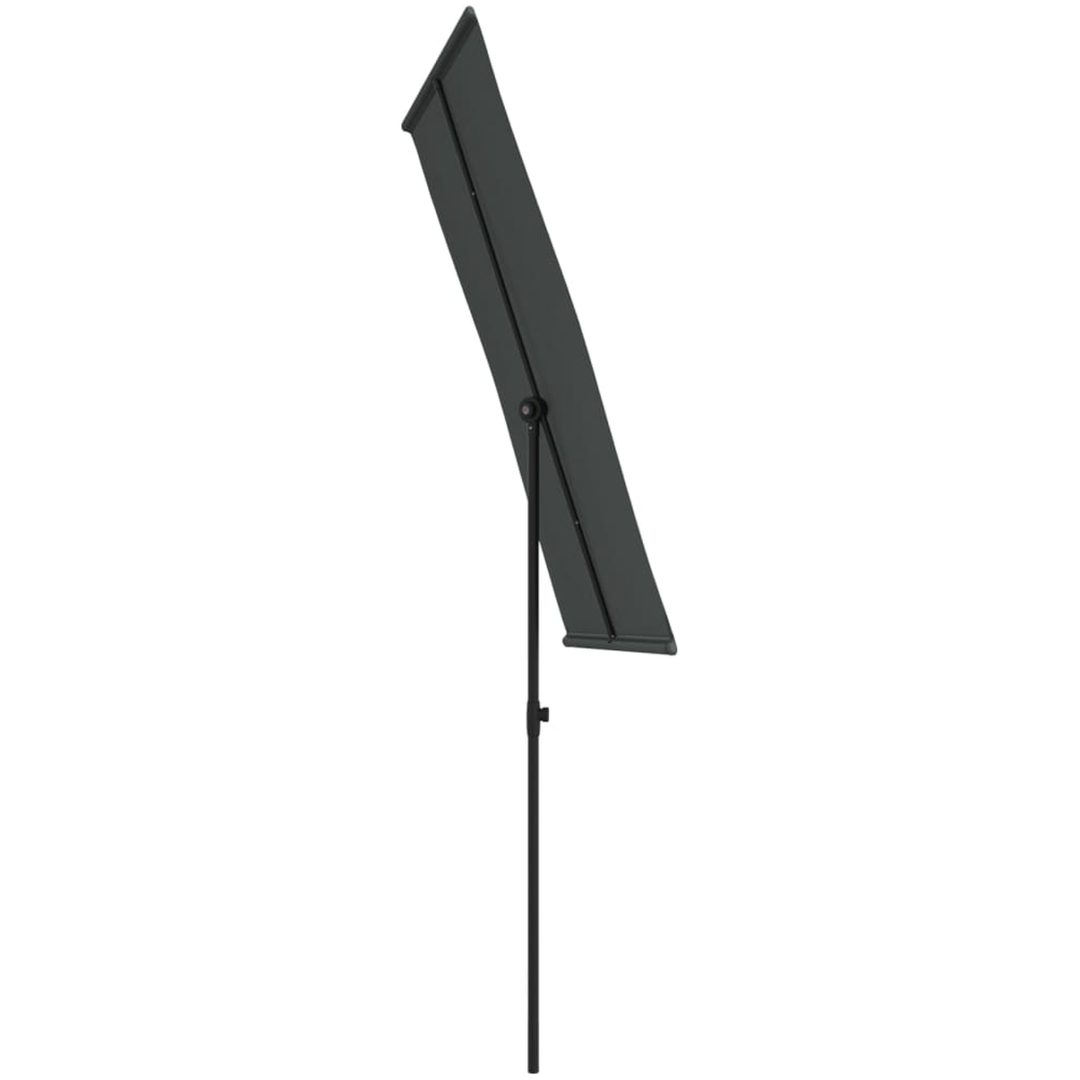 Trädgårdsparasoll med aluminiumstång antracit vidaXL 180 x 110 cm – bild 5