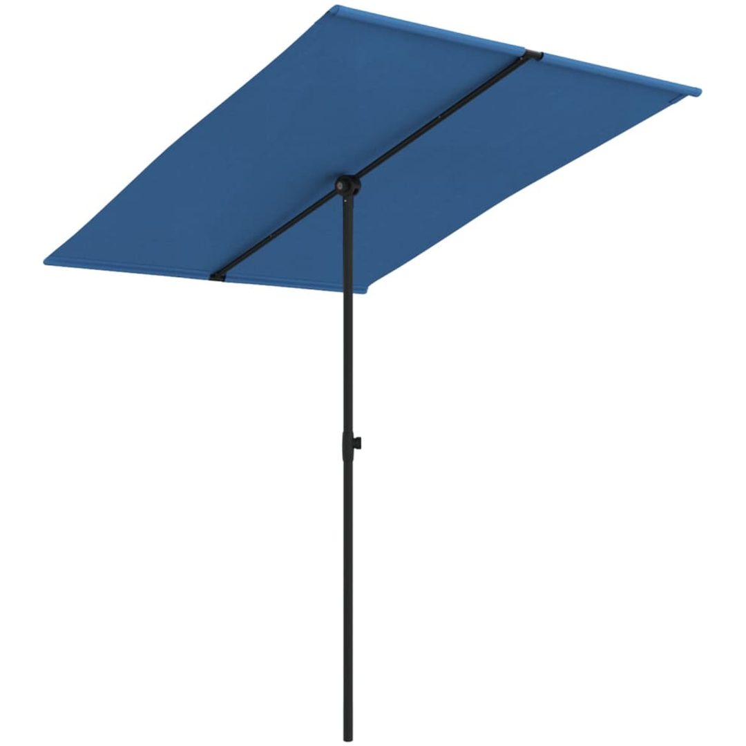 Trädgårdsparasoll med aluminiumstång azurblå vidaXL 200 x 150 cm – bild 2
