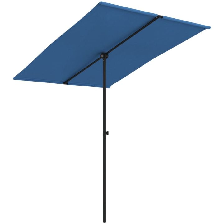 Trädgårdsparasoll med aluminiumstång azurblå vidaXL 200 x 150 cm – bild 2