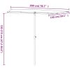 Trädgårdsparasoll med aluminiumstång azurblå vidaXL 200 x 150 cm – miniatyr 11