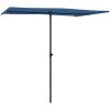 Trädgårdsparasoll med aluminiumstång azurblå vidaXL 200 x 150 cm – miniatyr 3
